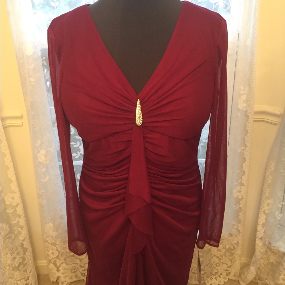 Burgundy wine prom dress/ball gown